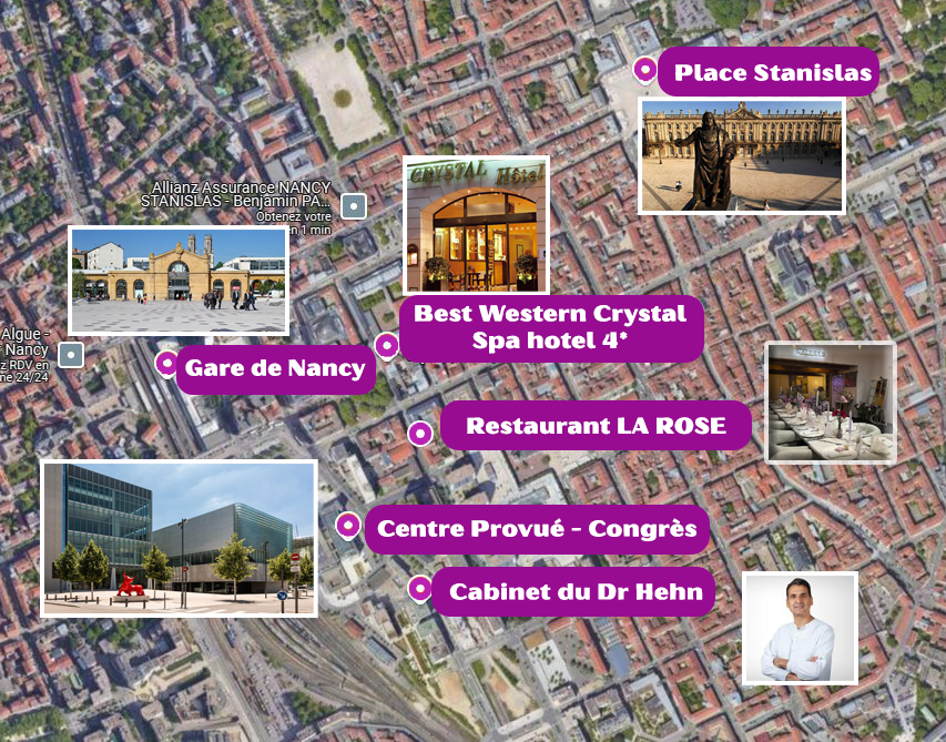 presbyday - carte Nancy - lieux d'intérêts